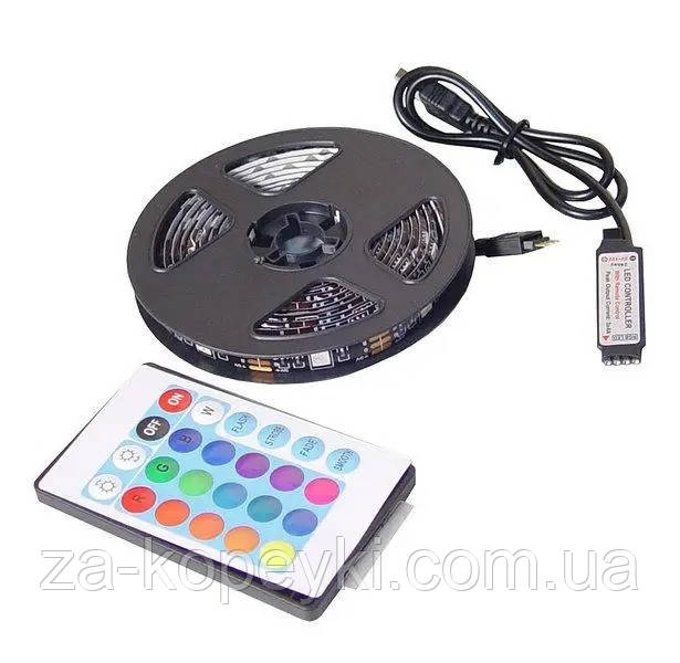 Світлодіодна USB стрічка для телевізора RGB 2 м з пультом 7572