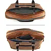 Сумка шкіряна для ноутбука 15,6" Коньяк Tom Stone 717R-BR, фото 8
