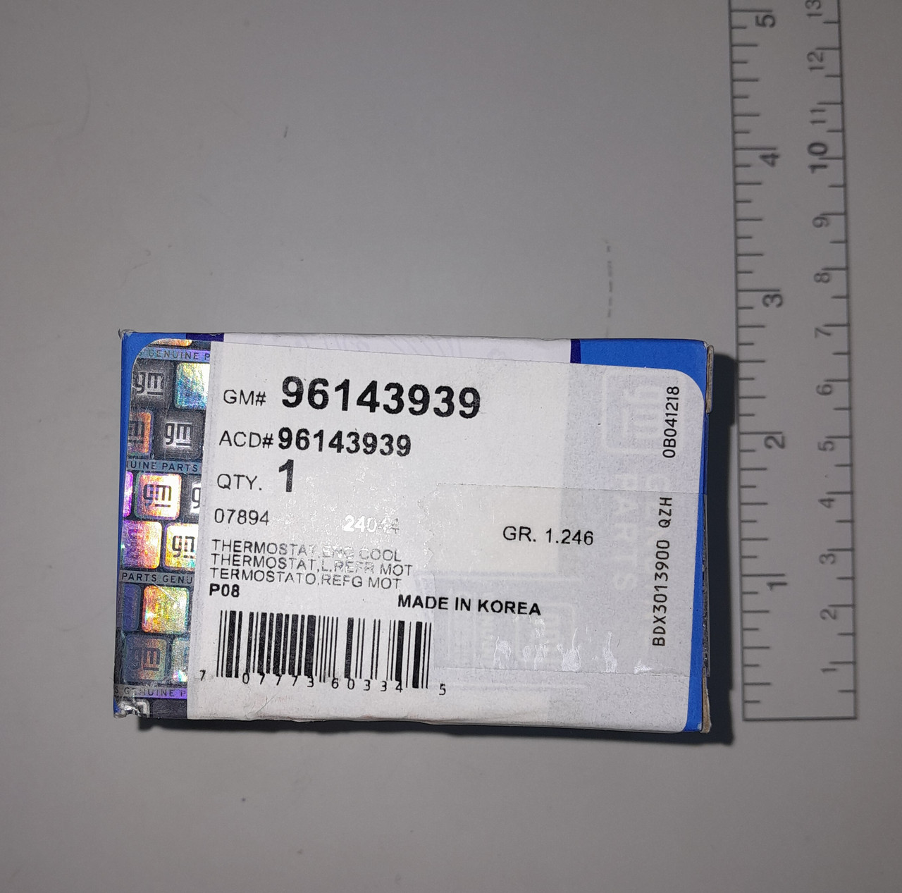 96143939 Термостат Ланос 1,5/Авео 1,5/CHERY AMULET/Нексія 1.5 (GM), фото 1