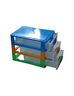 Міні-комод на 3 відділення, органайзер пластиковий