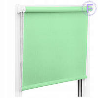 Роллеты на окна Рулонные шторы Ролета тканевая Рулонная штора Ролокассеты лен 2073 Бирюзовый