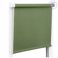 Роллеты на окна Рулонные шторы Ролета тканевая Рулонная штора Ролокассеты лен 2098 Хаки