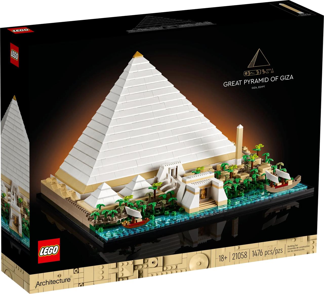 Конструктор LEGO Architecture Піраміда Хеопса 1476 шт. деталей (21058)