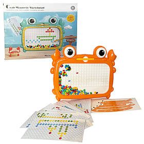 Магнітна мозаїка 116 елементів магнітний олівець картки-зразки дошка-краб наліпки 29*3.5*30см (YX 30)
