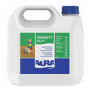 Лак AURA Luxpro Parkett Elit паркетний поліуретановий водний (глянцевий), 3 л