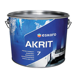 Фарба ESKARO Akrit 7 TR миюча для стін (шовково-матова), 9 л