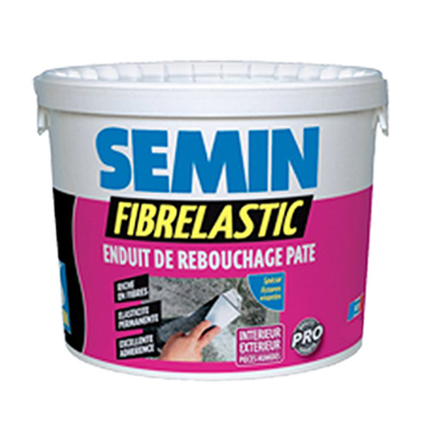 Шпаклівка SEMIN FIBRELASTIC ремонтна еластична, 5 кг