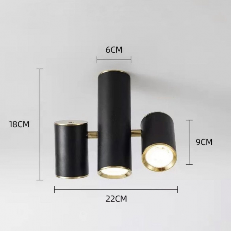 Накладний світильник 126/3 Bk Gd