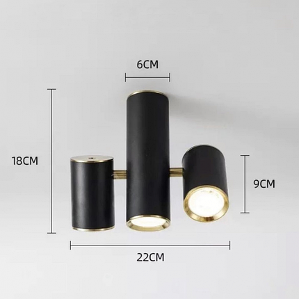 Накладний світильник 126/3 Bk Gd, фото 1