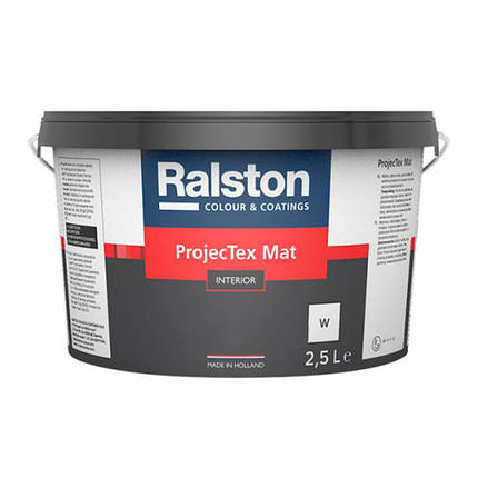 Фарба RALSTON Projec Tex Matt W матова паропроникна для внутрішніх робіт, 2,5 л, фото 1