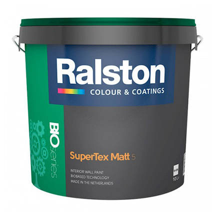 Фарба RALSTON Super Tex Matt 5 W/BW для внутрішніх робіт, 10 л, фото 1