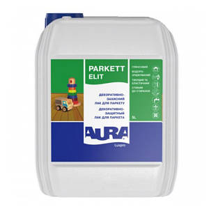Лак AURA Luxpro Parkett Elit паркетний поліуретановий водний (глянцевий), 5 л