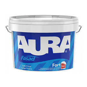 Фарба AURA Fasad Fort атмосферостійка дисперсійна, 2,5 л