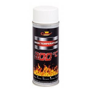 Емаль аерозольна Champion Color термостійка (біла), 400 мл