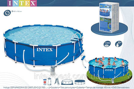 Intex 54946 (28236) - каркасний басейн metal frame 457x122 см, фото 1