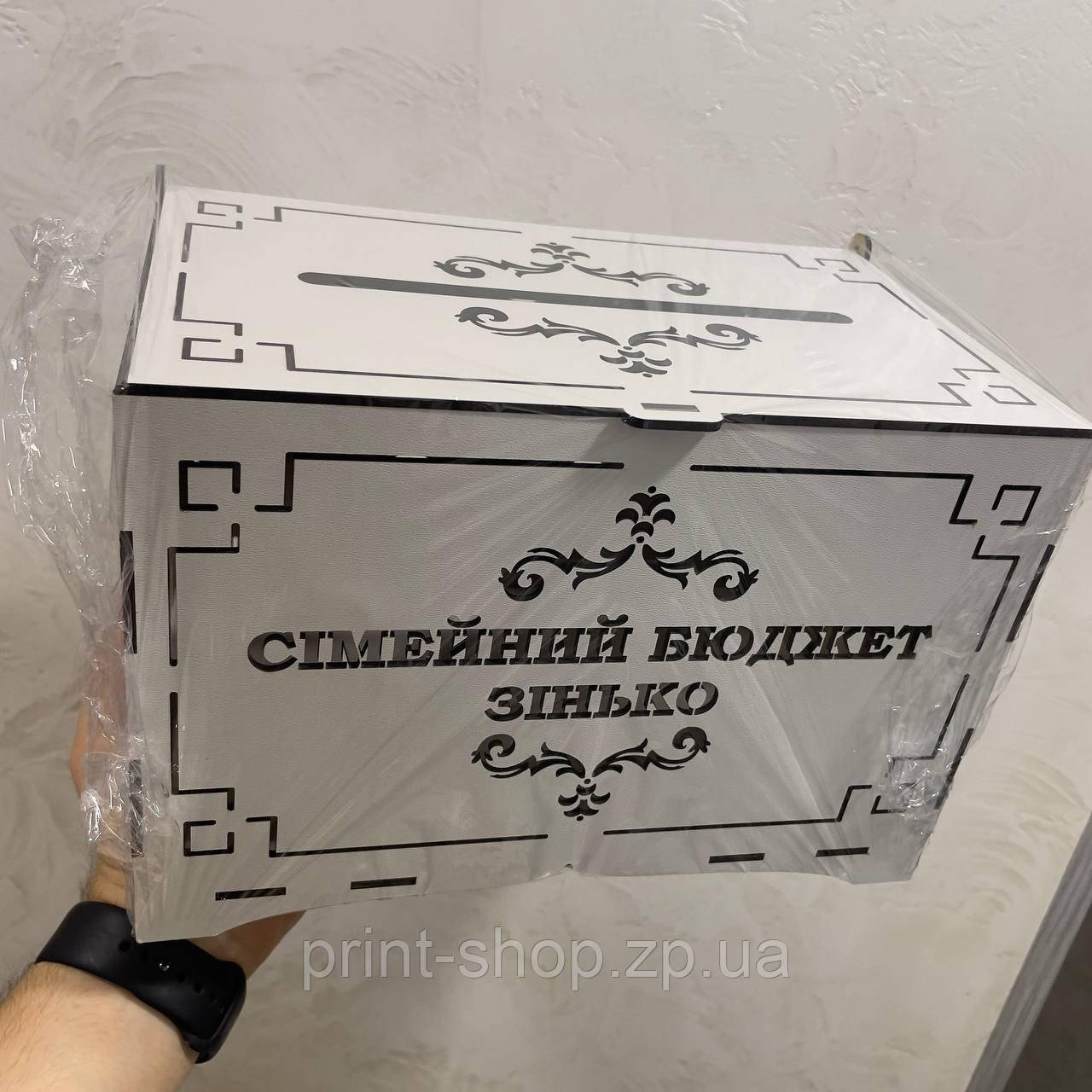 Казна на весілля "Сімейний бюджет з прізвищем" Розмір 265*185*160 мм