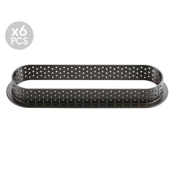 Набір форм для "Тарт еклер" 6 шт (146x35 мм) Silikomart (TARTE RING OBLONG 146x34 H20 MM)