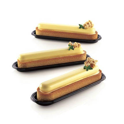 Набір форм для тартів OBLONG Silikomart (KIT TARTE RING OBLONG 146x34 MM), фото 2