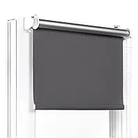 Роллеты на окна Блекаут Роллета тканевая Рулонная штора Рольшторы блекаут 061 Темно-серый