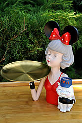 Статуетка "Дівчина з котиком", 26 см