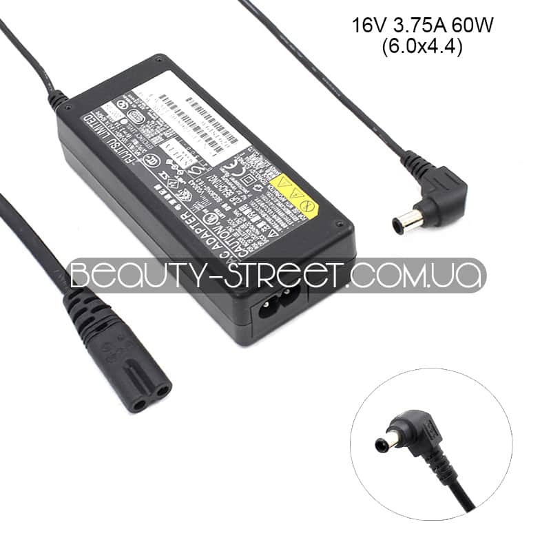 Блок живлення для ноутбука Fujitsu 16V 3.75 A 60W 6.0x4.4 (Original)