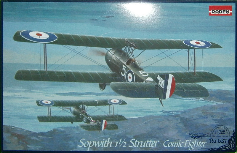 Пластикова модель 1/32 Roden 637 британський винищувач Sopwith 1 1/2 Strutter Comic Fighter