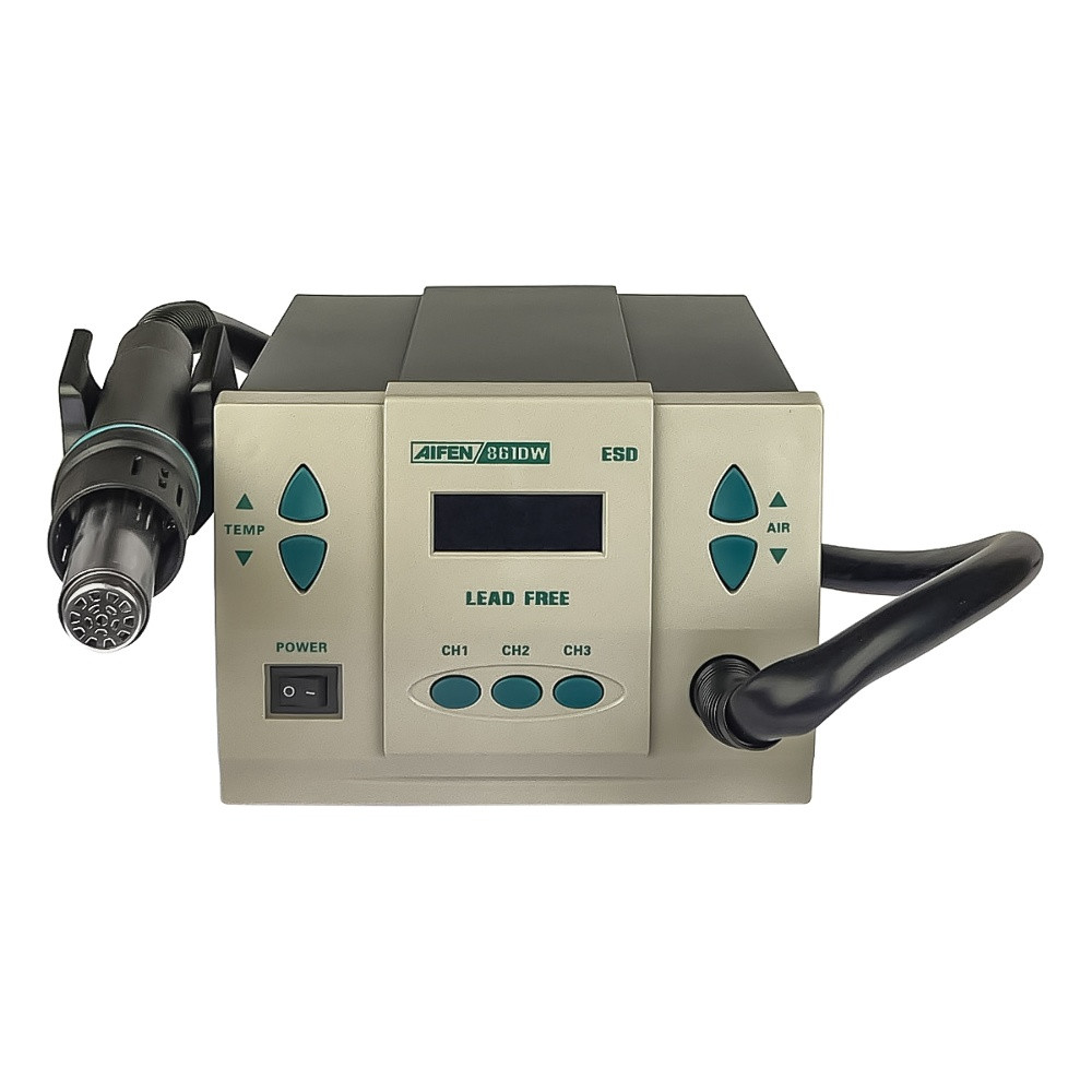 TU TU Паяльная станция прецизионная Aifen 861DW (фен, 3 канала памяти, 1000W, 100C - 500C)