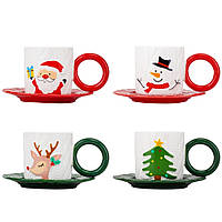 Новорічна чашка в коробці "Christmas moments" 250 мл, 4 різновиди