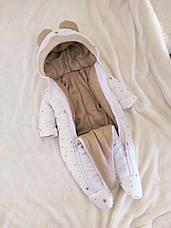 Дитячий теплий чоловічок комбінезон осінь весна зима 0-3 міс 56-62 розмір, фото 5