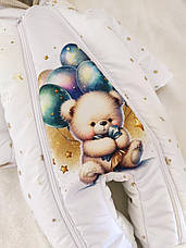 Дитячий теплий чоловічок комбінезон осінь весна зима 0-3 міс 56-62 розмір, фото 4