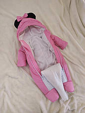 Дитячий теплий чоловічок комбінезон осінь весна зима 0-3 міс 56-62 розмір, фото 3