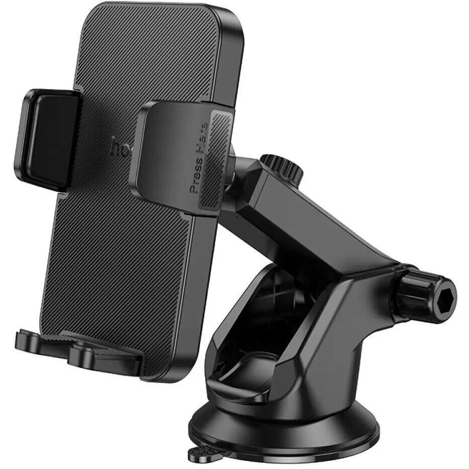 Автомобільний механічний тримач для телефона Hoco H37 Black