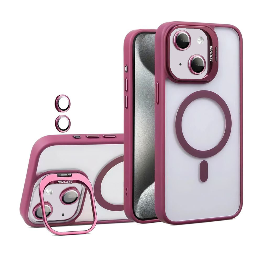 Чохол з підставкою U1 Magsafe Case для Apple iPhone 14 Bordo