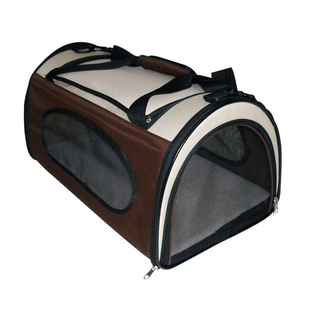 Сумка для тварини Fast & Easy, зручно для виставок, коричневий / беж, 29x29x44см (*)