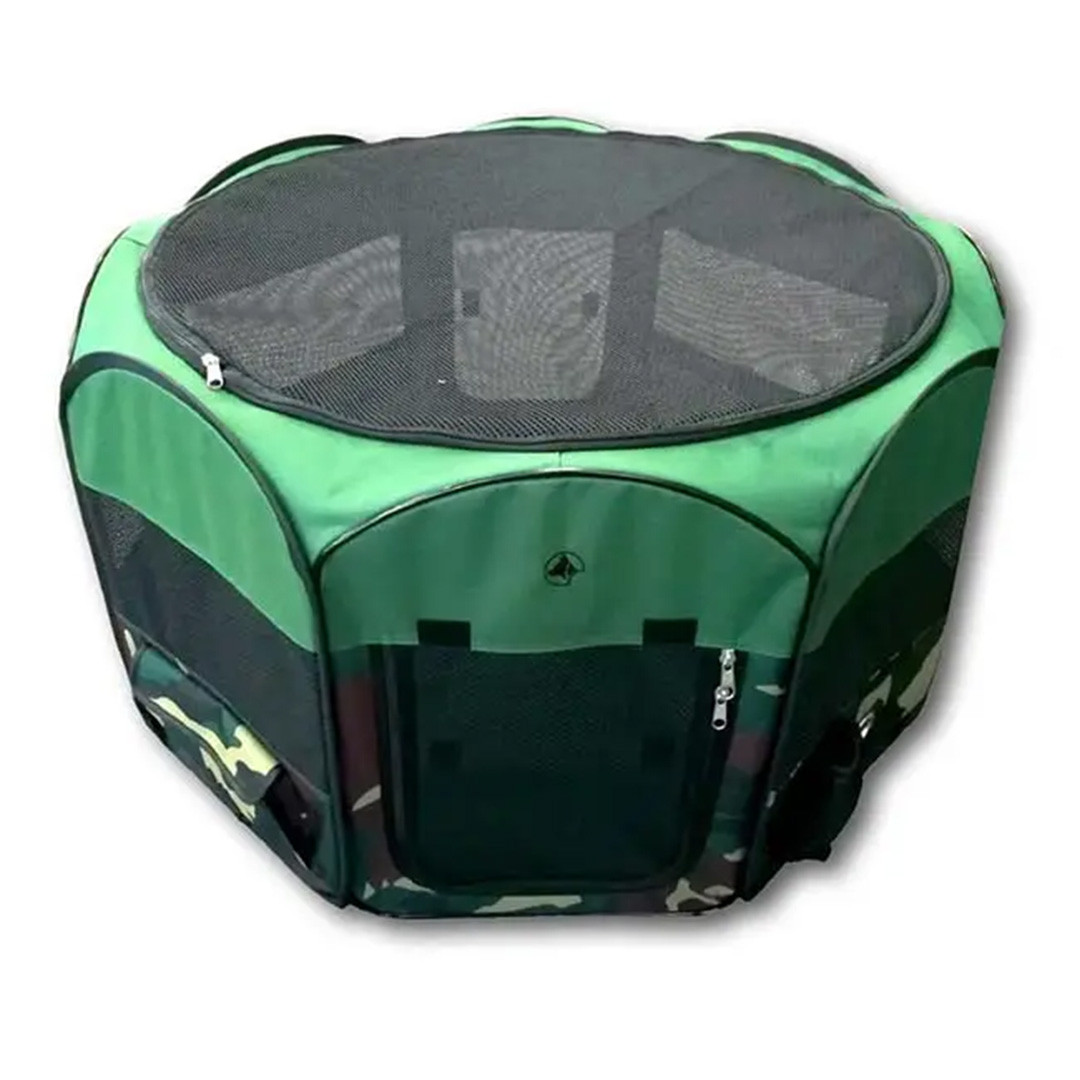 Сумка-манеж для тварини Fence Fast & Easy, зручно для виставок, зелений / хакі, 92х92х49см (*), фото 1