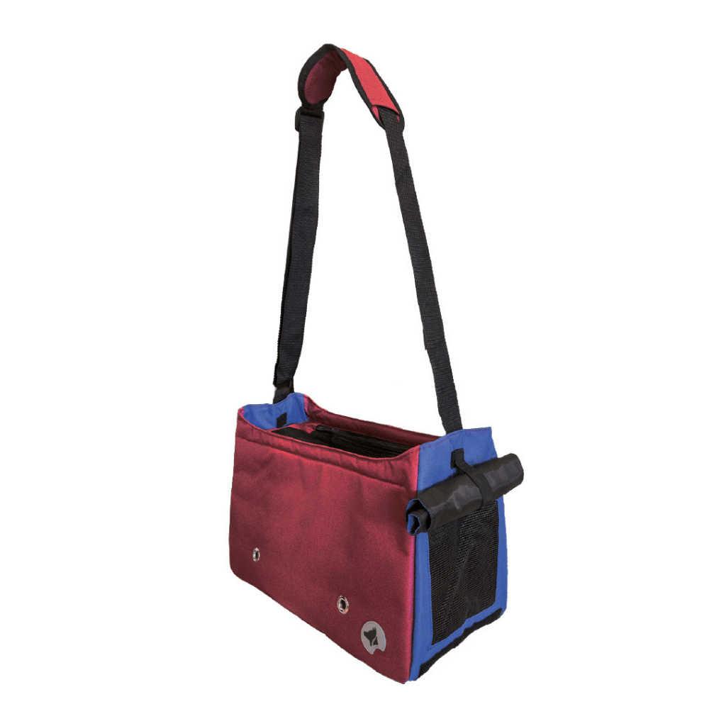 Сумка для тварини Megan Bordeaux, бордова з синім , 40х20х27см (*), фото 1