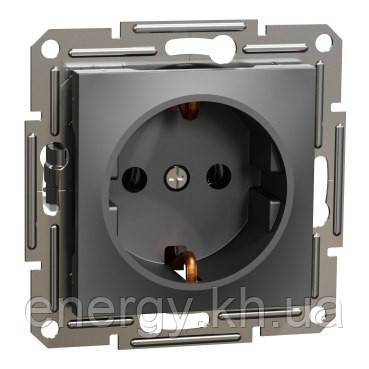 Розетка з з/к Asfora Plus EPH2900171 Антрацит