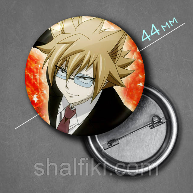 "Локі (Хвіст феї / Fairy tail)" значок круглий на булавці Ø44 мм