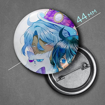 "Ной та Ванітас (Мемуари Ванітаса / The Case Study of Vanitas)" значок круглий на булавці Ø44 мм