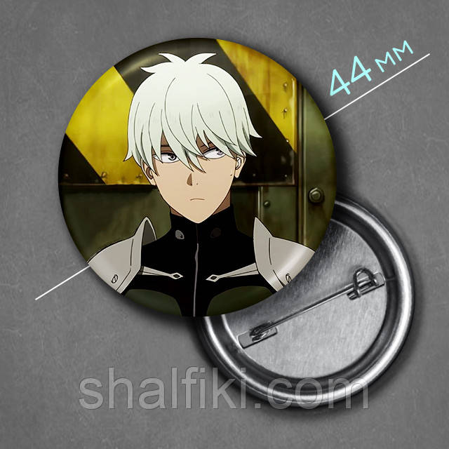 "Ічікава Рено (Кайджю № 8 / Kaiju № 8)" значок круглий на булавці Ø44 мм, фото 1