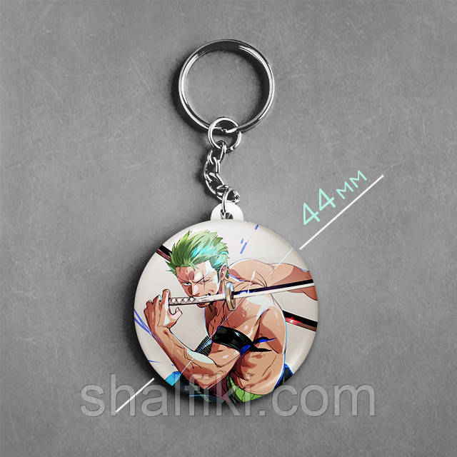 "Ророноа Зоро (Ван Піс / One Piece)" брелок круглий Ø44 мм, фото 1