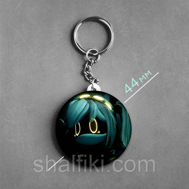 "J / Джей (Дрони-вбивці / Murder Drones)" брелок круглий Ø44 мм, фото 1