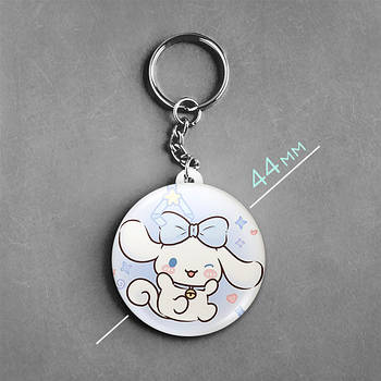 "Сіннамонролл (Хелоу Кітті / Hello Kitty)" брелок круглий Ø44 мм