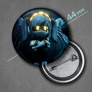 "J / Джей (Дрони-вбивці / Murder Drones)" значок круглий на булавці Ø44 мм