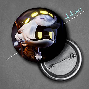 "N / Ен (Дрони-вбивці / Murder Drones)" значок круглий на булавці Ø44 мм