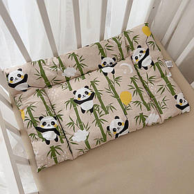 Подушка для новонароджених "Панда" Ранфорс 40*60 см Betis Бежевий