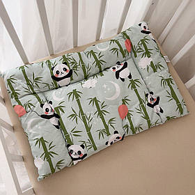 Подушка для новонароджених "Панда" Ранфорс 40*60 см Betis Зелений