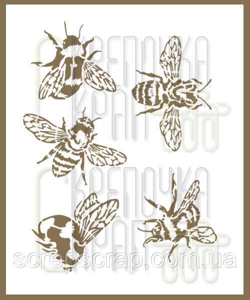 Трафарет бджола 20х15см