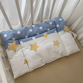 Подушка для новонароджених "Горошки" Ранфорс 40*60 см Betis Блакитний