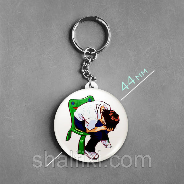 "Сіндзі Ікарі (Євангеліон / Evangelion)" брелок круглий Ø44 мм, фото 1